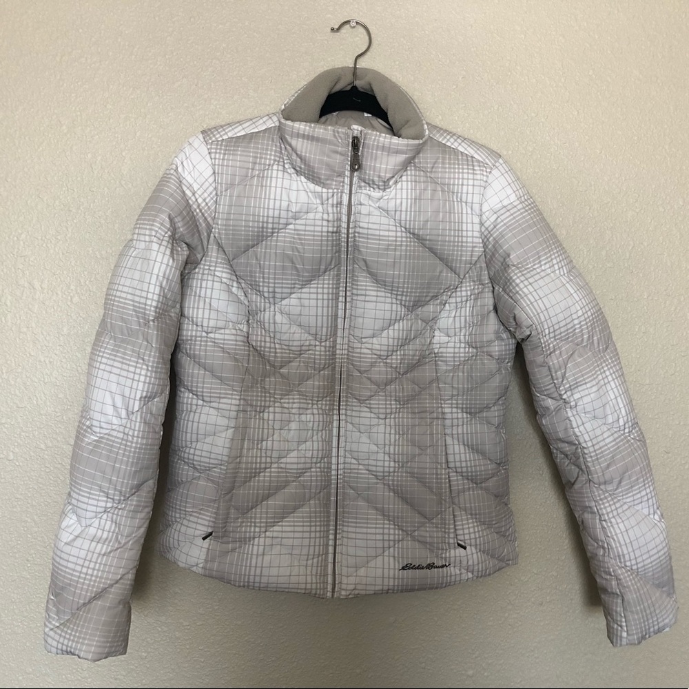 Eddie Bauer Plaid 80% Down Jacket